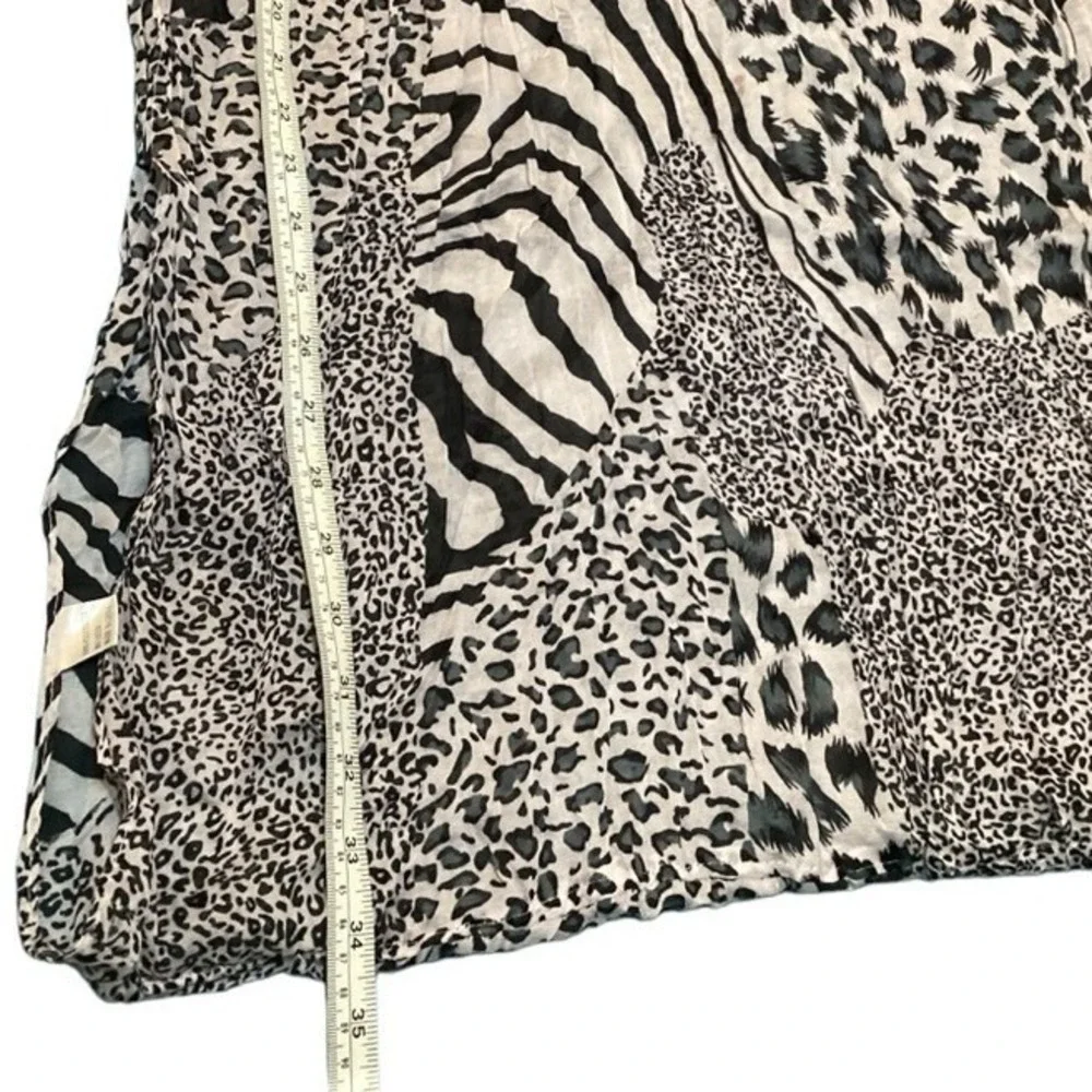 Women's Infinity Scarf Leopard Zebra Print Lightweight Polyester Black White